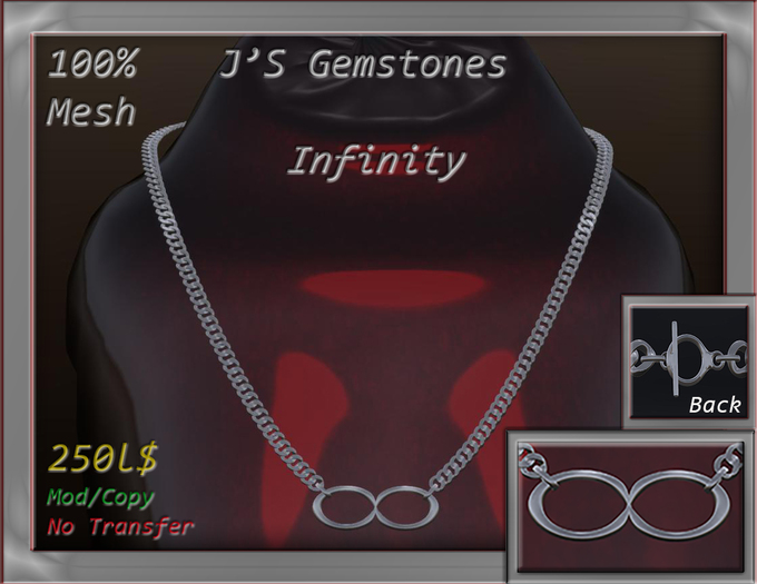 platinum infinity necklace