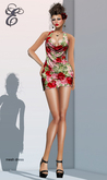 Entice - Paper Roses Dress - Pink