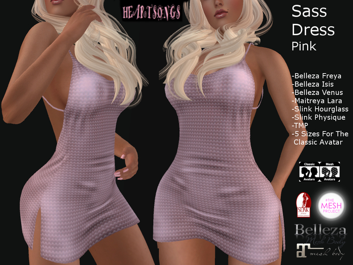 HEARTSONGS- SASS DRESS PINK