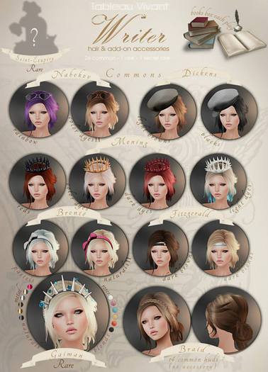 ~Tableau Vivant~ Writer Hair - Braid - Color Dyes