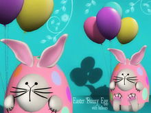 Easter Bunny Hatched Pink Egg Mesh w/ Balloons (mod/trans)