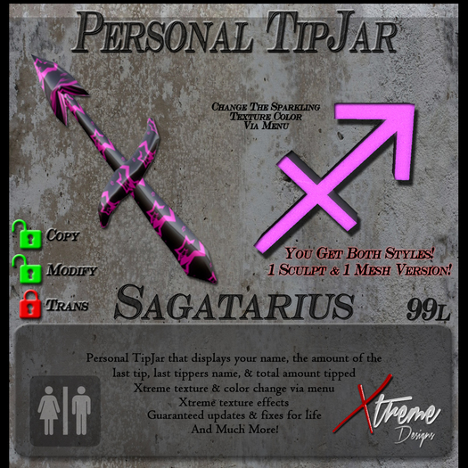 Xtreme Sagitarius TipJar - Zodiac Series Tip Jar