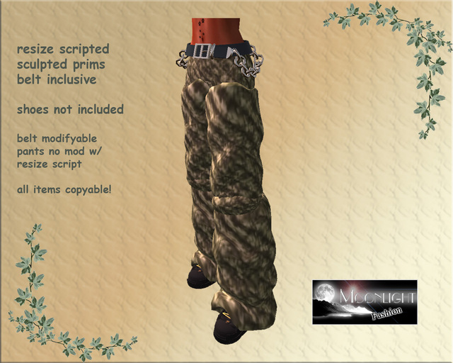 *Scriptz&Buildz* Sculpted and resize scripted baggy in gold