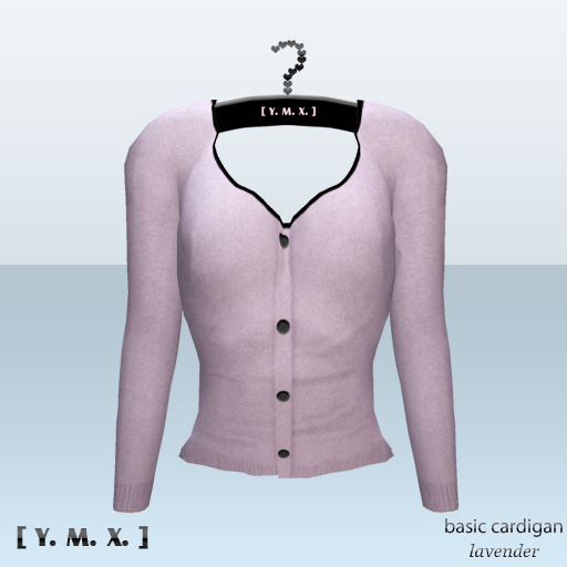 [Y.M.X.] basic cardigan lavender