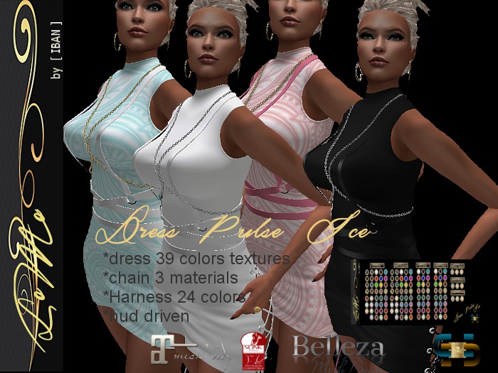 [ IBAN ] //010 MESH DRESS OUTFIT PULSE ICE