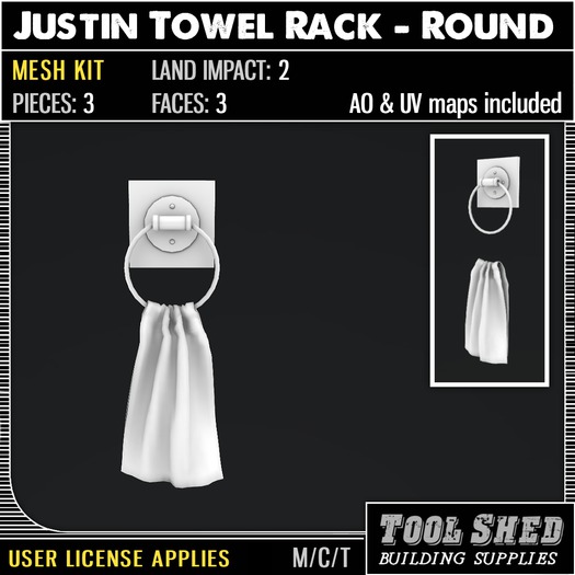 Tool Shed - Justin Towel Rack - Round Kit