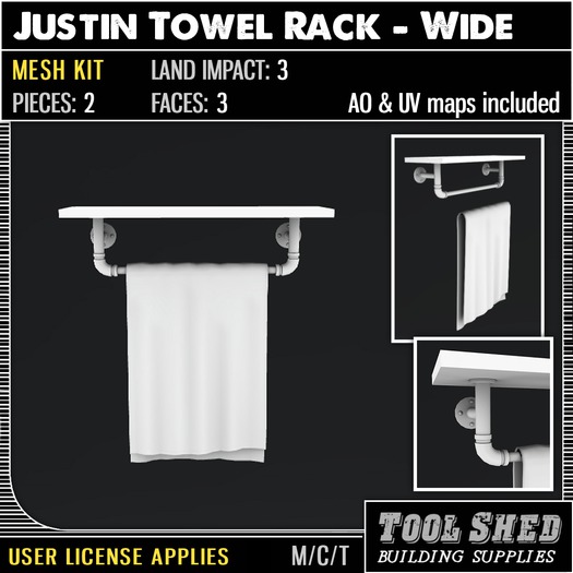 Tool Shed - Justin Towel Rack - Wide Mesh Kit