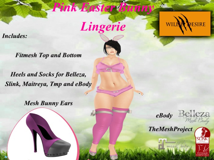[Wilde Desire] Pink Easter Bunny Lingerie