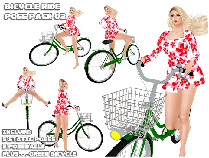 -Aeon- Bicycle ride Poses pack 02 tourist