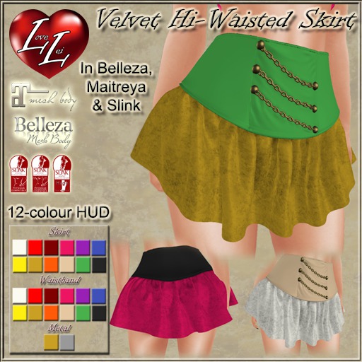 !:LL:! Velvet Hi-Waisted Skirt Demo
