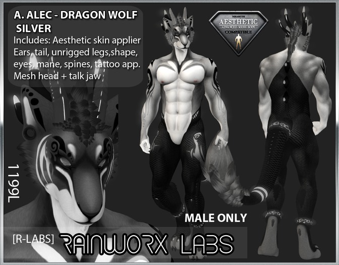 [RL] AESTHETIC - Alec Dragon Wolf - Silver