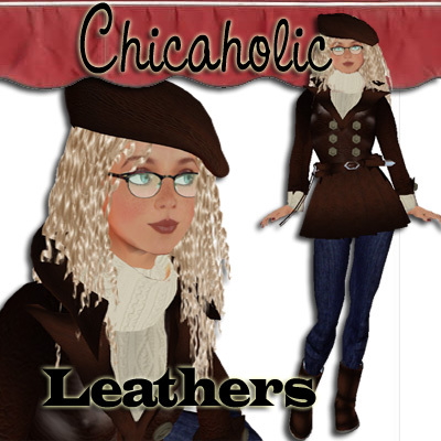 Chicaholic Leather Outfit - Leather Jacket Knit Sweater, jeans Boots