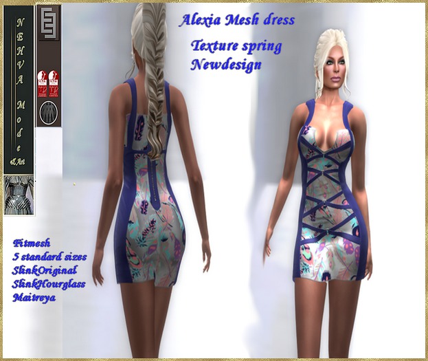 N792-Alexia Dress Mesh Excludive Strap spring