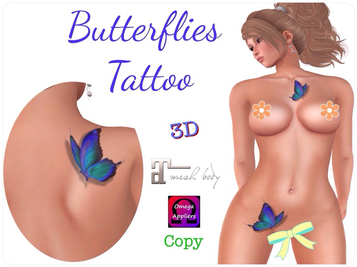 ...:::... Blue Butterflies Tattoo ...:::... 