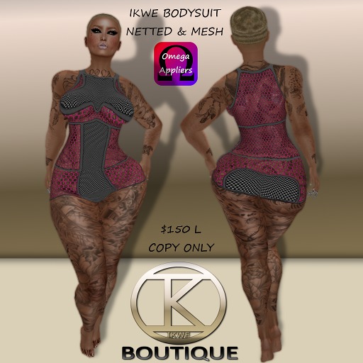 IKWE netted mesh body short suit   (bag) pink