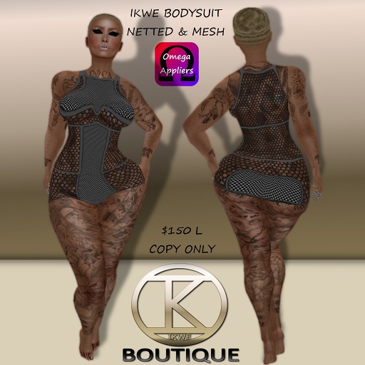 IKWE netted mesh body short suit   (bag) black