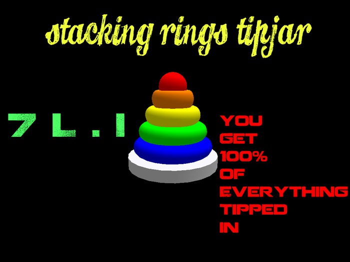 {DollarBuy} Stacking Rings Tip Jar