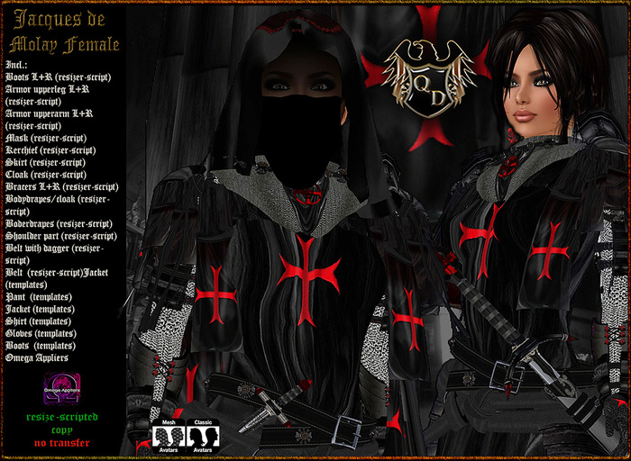 Jacque de Molay female (Incl. Omega)