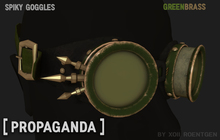 [ PROPAGANDA ] Spiky Goggles GreenBrass