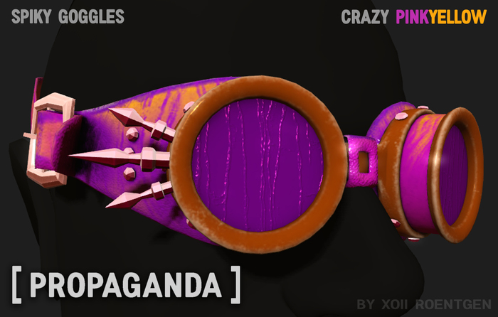 Second Life Marketplace - [ PROPAGANDA ] Spiky Goggles PinkYellowCrazy