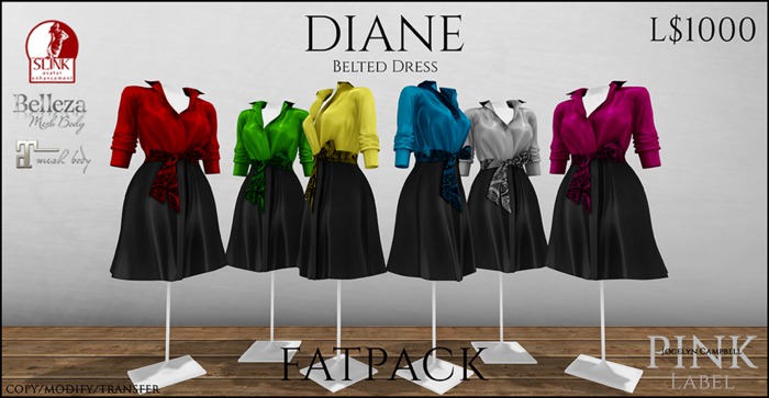 PINK by JC - Diane Belted Dress - Fatpack