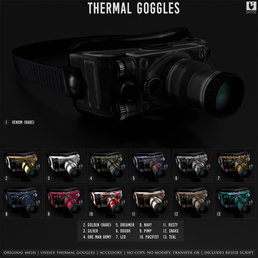2. :BAMSE: Thermal Goggles - Golden RARE