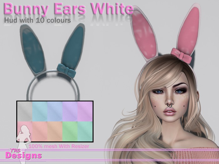 Bunny Ears White With Hud