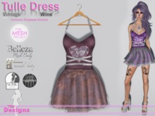 Tulle Dress Vintage Wine