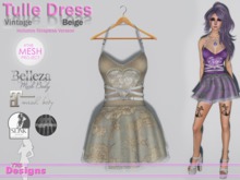 Tulle Dress Vintage Beige