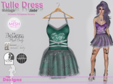 Tulle Dress Vintage Jade