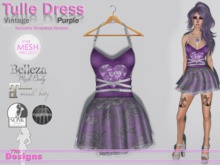 Tulle Dress Vintage Purple