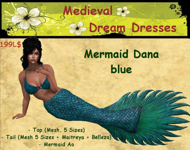 ((*MDD*)) Mermaid Dana blue B