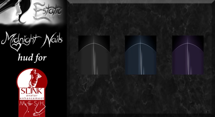 ~E~ Midnight Nails - Slink HUD