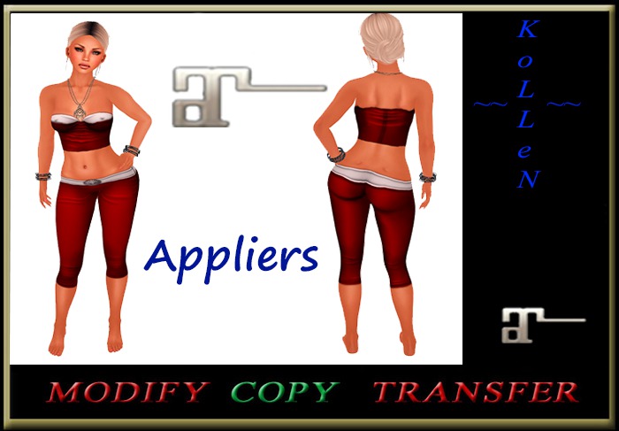 Dezzi Red Capris Appliers