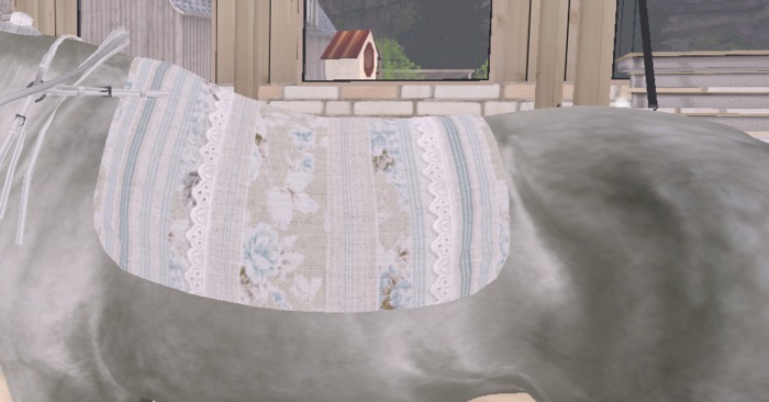 Rococo - Country Lace Charm Blue Roses saddlepad