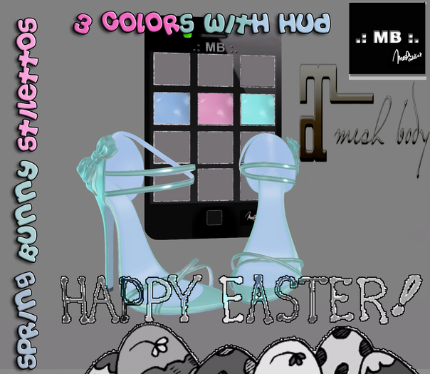 .: MB :. Bow Stilettos w/HUD~ Maitreya