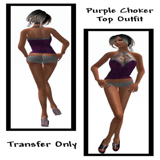 Purple Choker Top Outfit