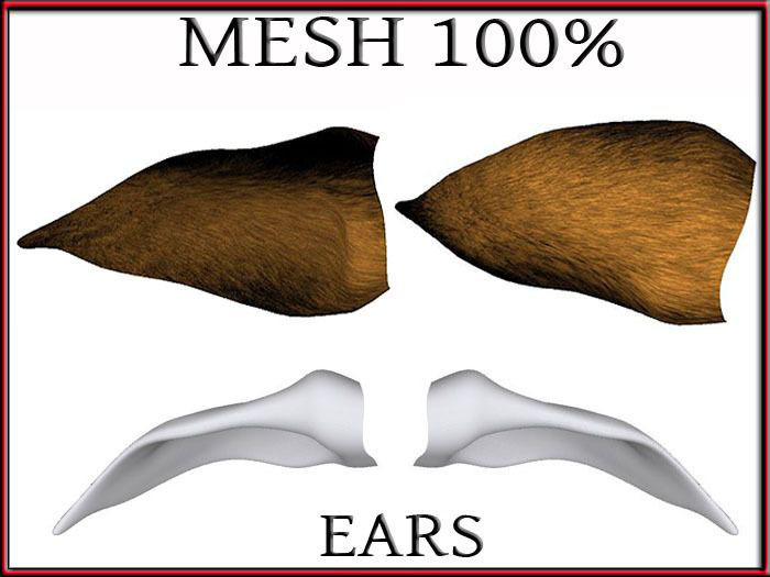 T-3D Creations [ EARS No.2 ] Micro and Regular MESH - Full Perm
