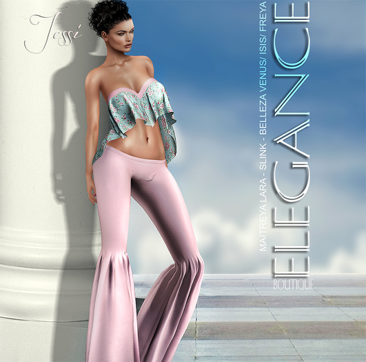 Elegance Boutique -Pants & Top - DEMO   -  "Jessi" - Legacy -  Maitreya / Slink / Belleza -Venus - Isis - Freya 