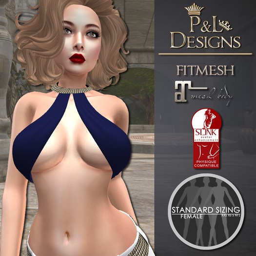 [P&L] - Bra Choker Top Single Dark Blue