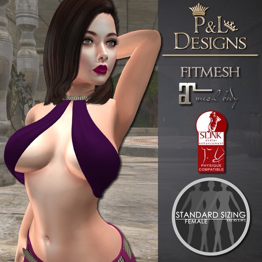 [P&L] - Bra Choker Top Single Dark Purple