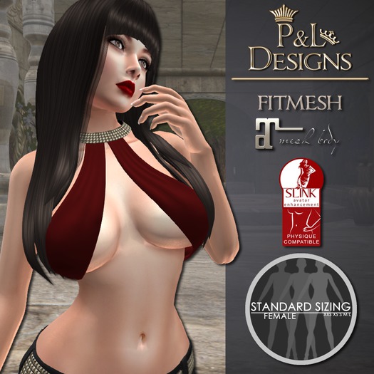 [P&L] - Bra Choker Top Single Red