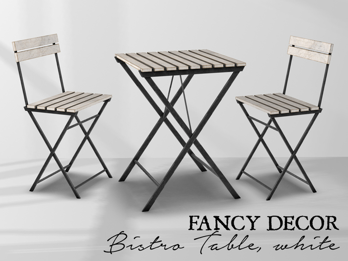 Fancy Decor: Bistro Table (White)