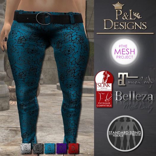 [P&L] - Low-Rise Fitted Pants Rose FatPack