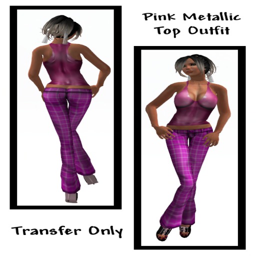 Pink Metallic Top Outfit