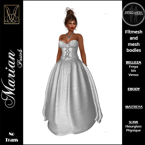 JCD Marian Pastels Silver Gown (bagged)