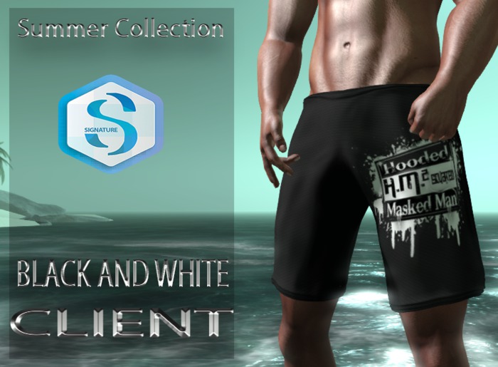Second Life Marketplace - Short SIGNATURE Gianni HM2 black
