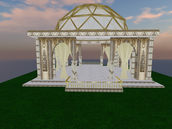 GAZEBO BODAS LUJO DORADO