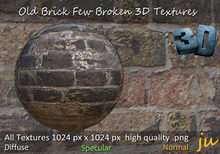JU Old Brick Few Broken 3D Textures Full Perm