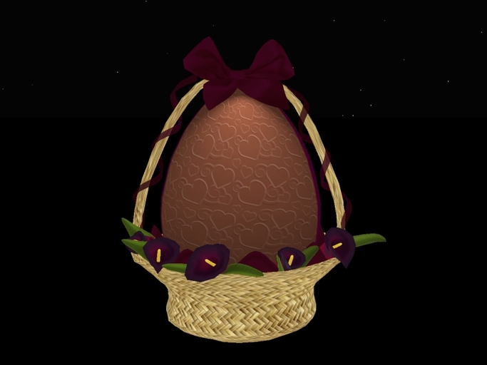 Easter Egg with Burgundy Lillies 
